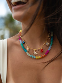 Multi Color Beach Necklace Stack