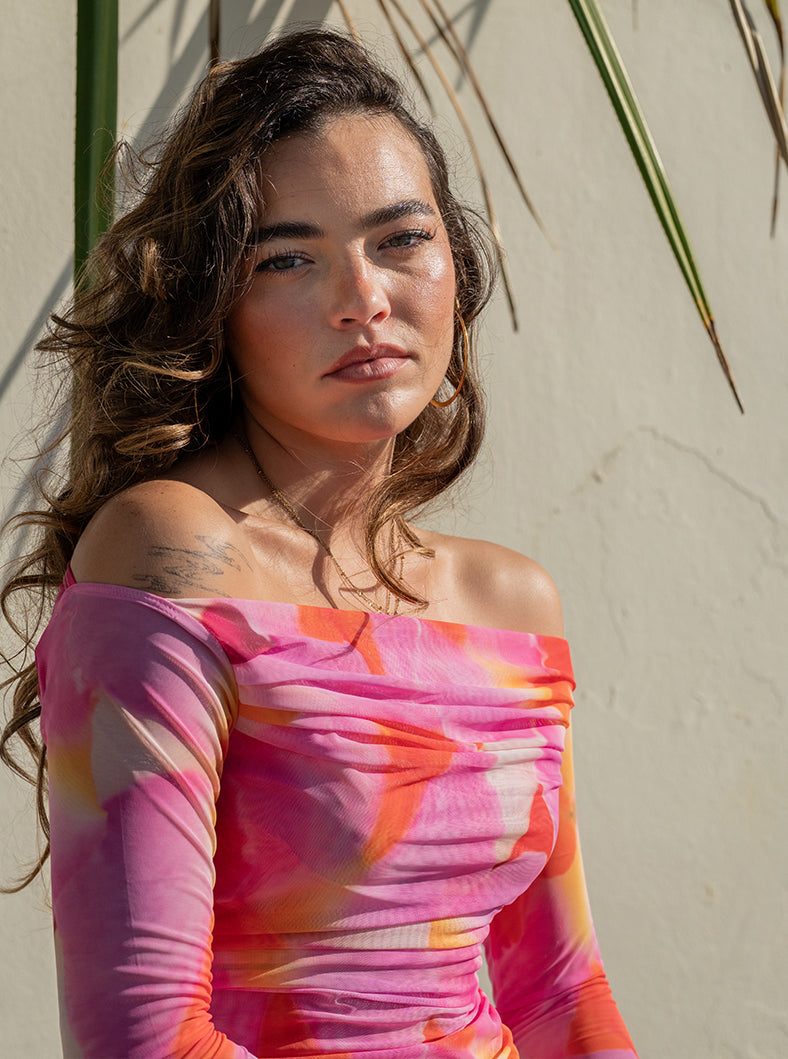 Off Shoulder Top- Orchid