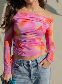 Off Shoulder Top- Orchid
