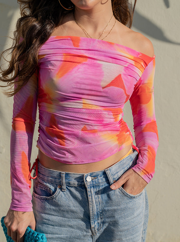 Off Shoulder Top- Orchid