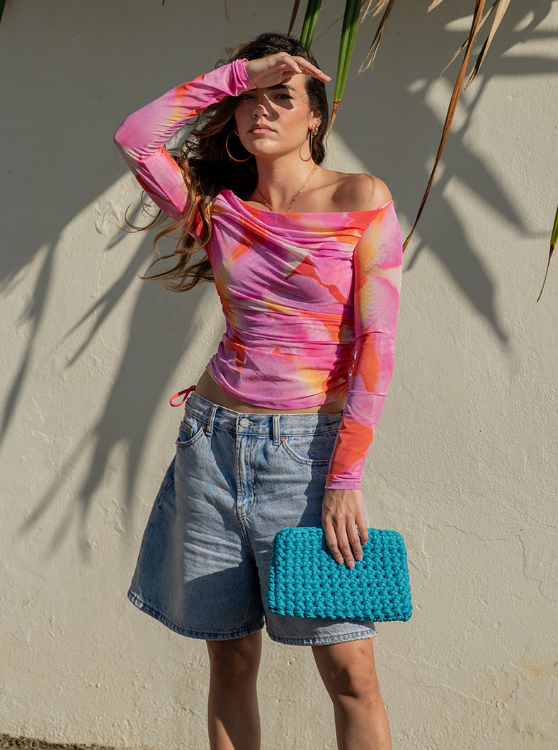Off Shoulder Top- Orchid