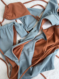 Lula Triangle Bikini Top Ash Blue - FINAL SALE