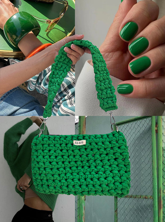 Sol√© Crochet Bag - Dark Green