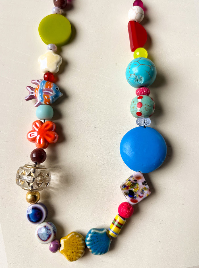 Funky Bead Necklace Stack