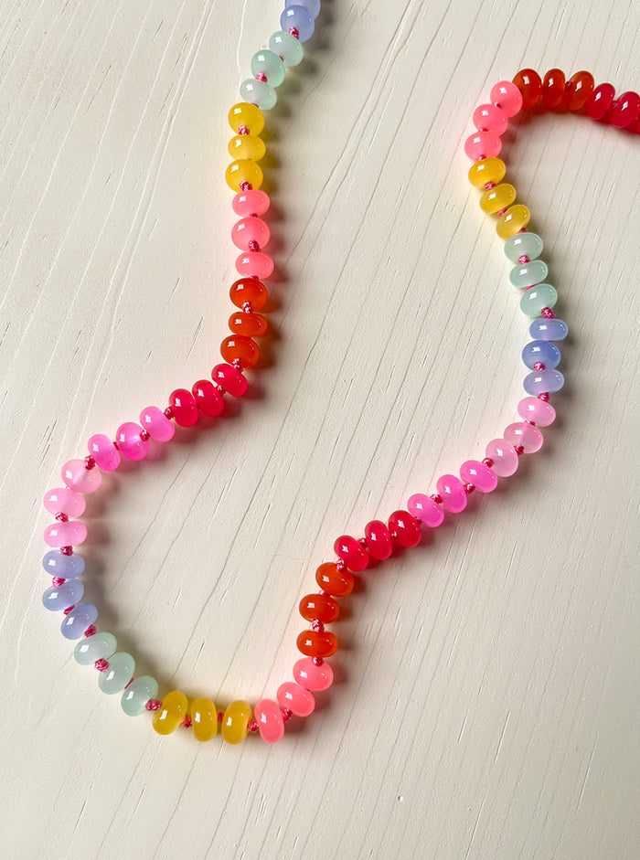 Pink Shade Agata Necklace
