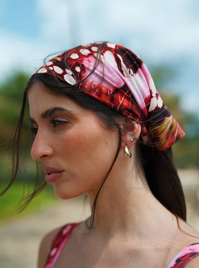 Head Scarf- Velvet Orchid