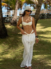 Palma Hip Hugger Bottom - Cloud White