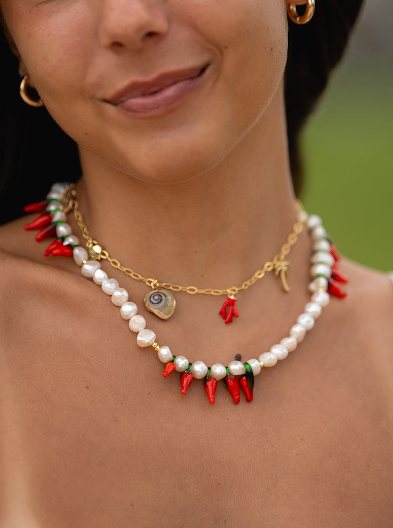 Chili Pepper Stack Necklace