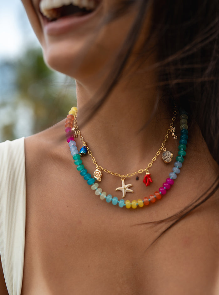 Multi Color Beach Necklace Stack