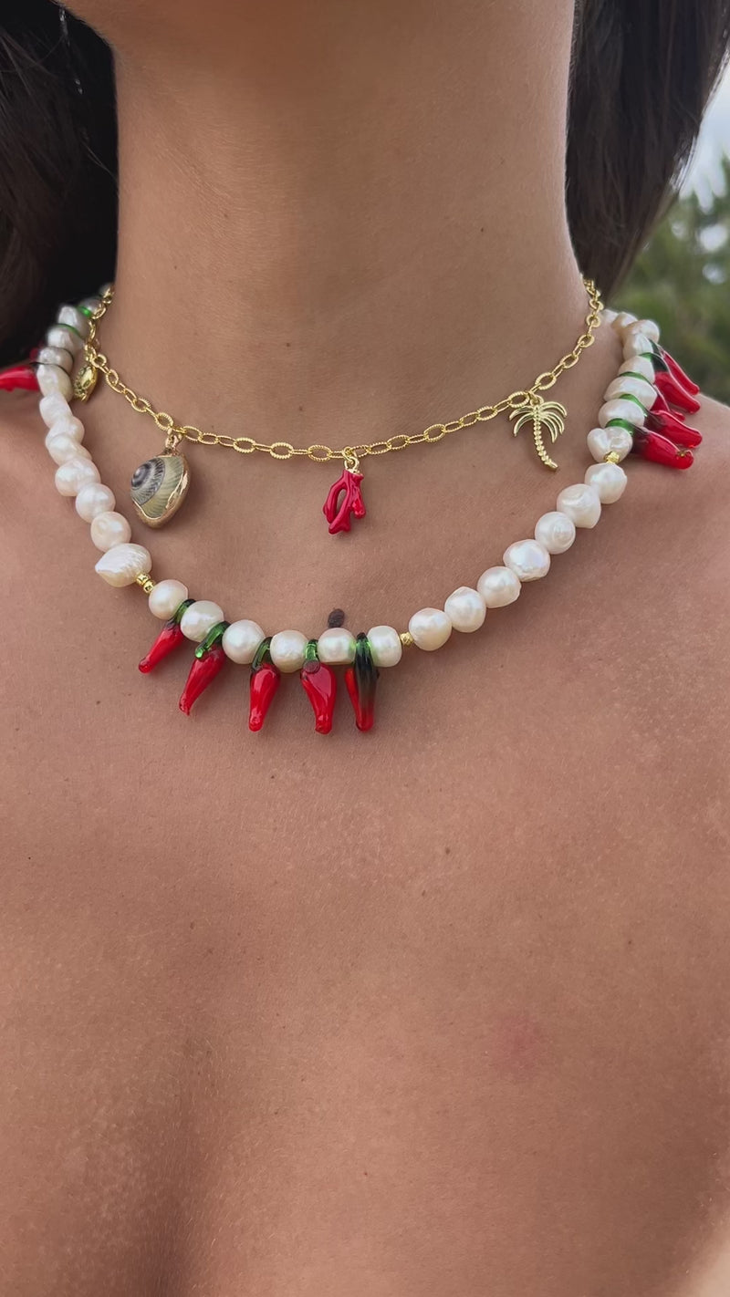 Chili Pepper Stack Necklace