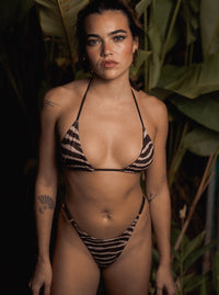 Lula Triangle Top- Brown Zebra